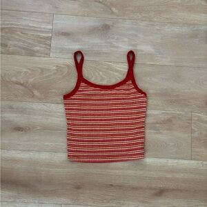 Arizona Jean Company Red Striped Knit Cami